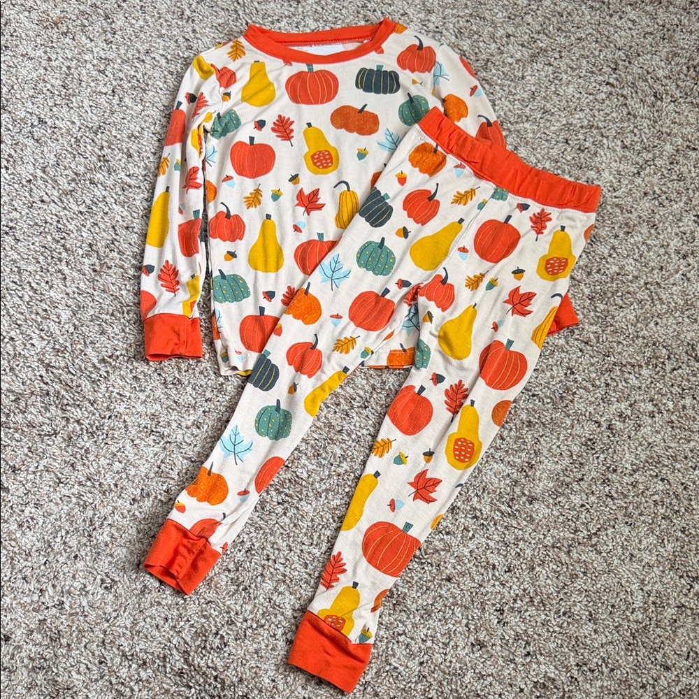 LITTLE SLEEPIES AUTUMN HARVEST TWO PIECE PAJAMA SET